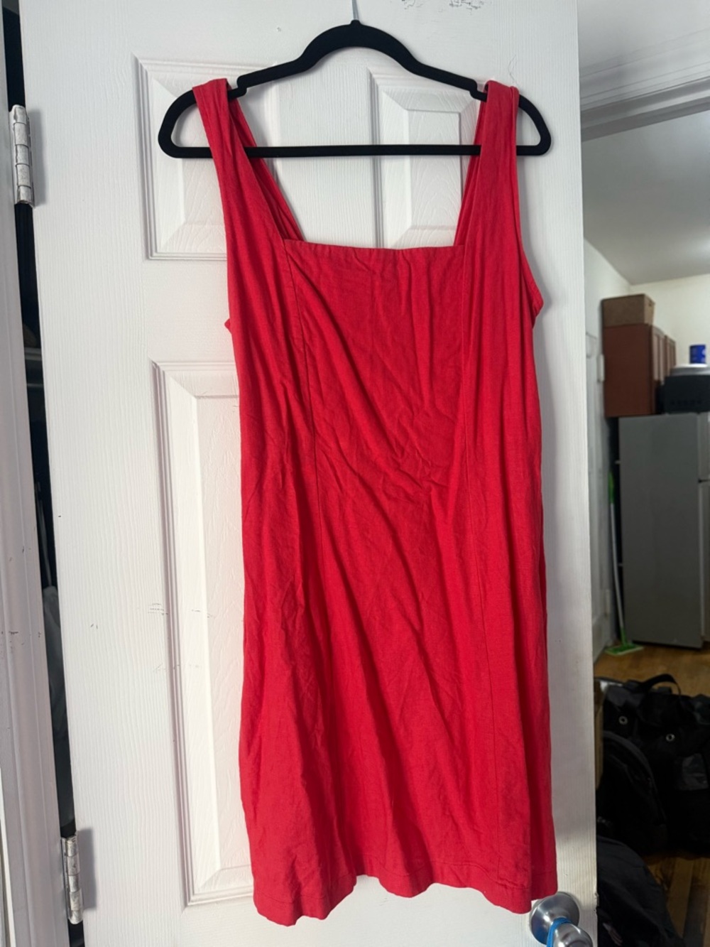 Old Navy Red Sleeveless Square-Neck Mini Dress